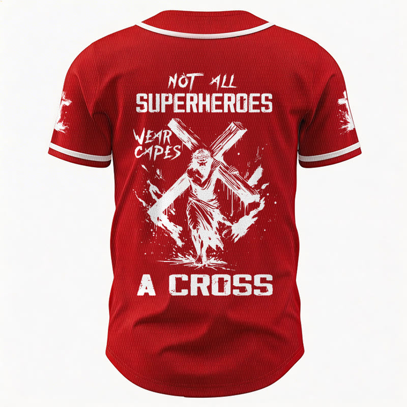 Christianartworkshop Not All Superheroes Wear Capes A Cross Unisex Baseball Jersey - image 18
