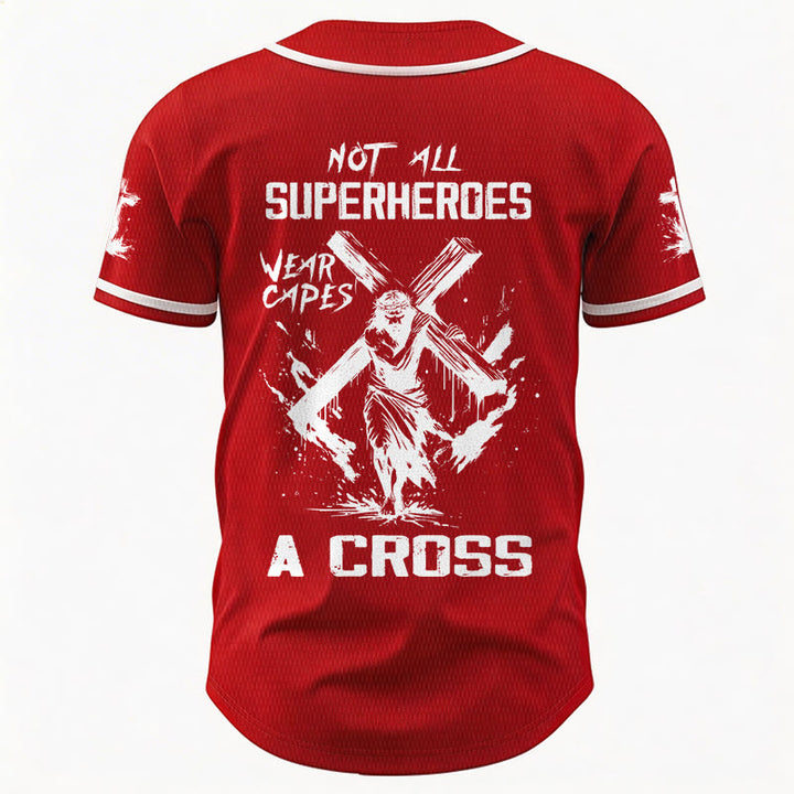 Christianartworkshop Not All Superheroes Wear Capes A Cross Unisex Baseball Jersey - image 18