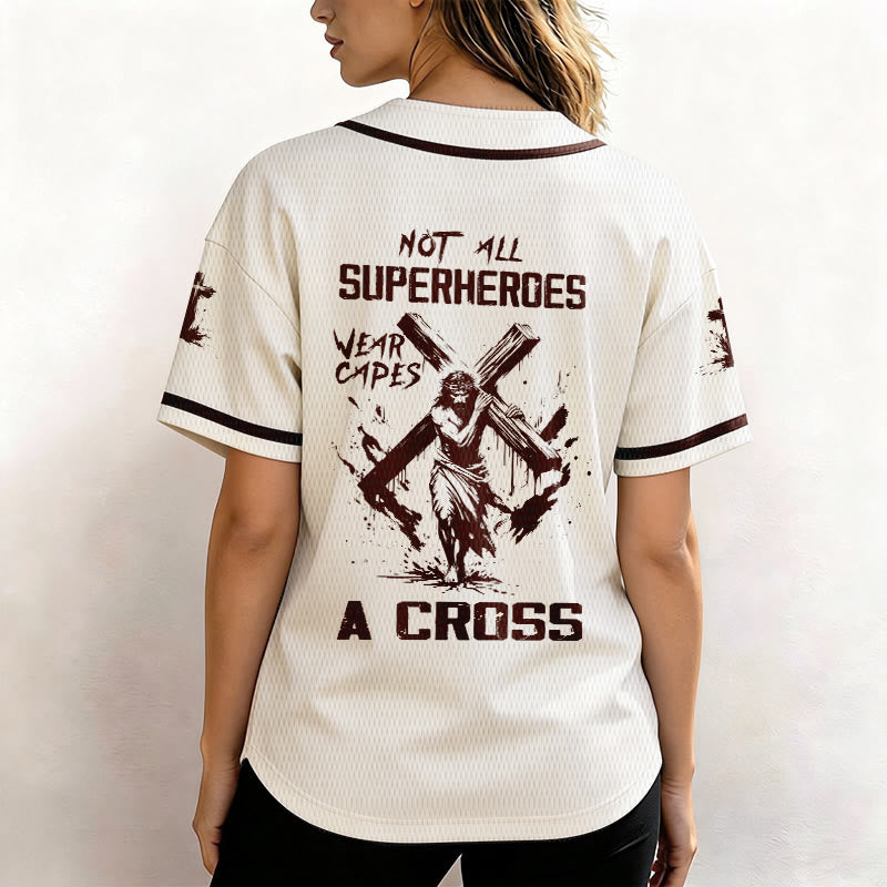 Christianartworkshop Not All Superheroes Wear Capes A Cross Unisex Baseball Jersey - image 54
