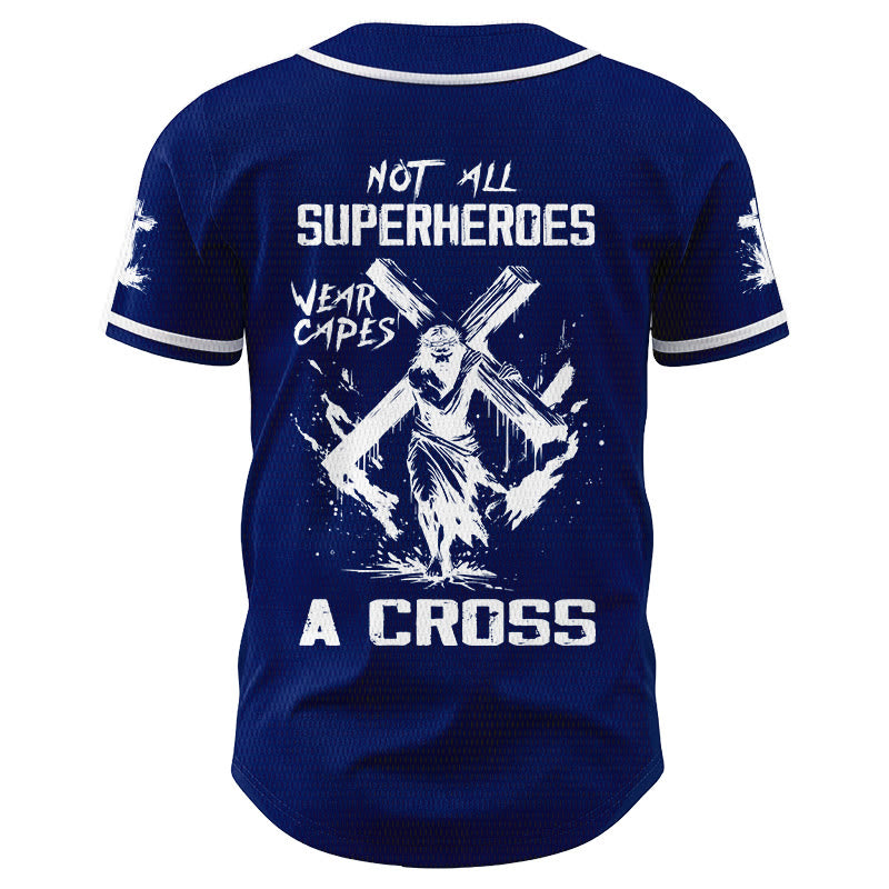 Christianartworkshop Not All Superheroes Wear Capes A Cross Unisex Baseball Jersey - image 41