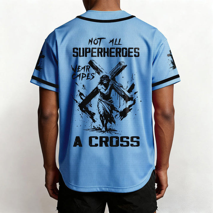 Christianartworkshop Not All Superheroes Wear Capes A Cross Unisex Baseball Jersey - image 32