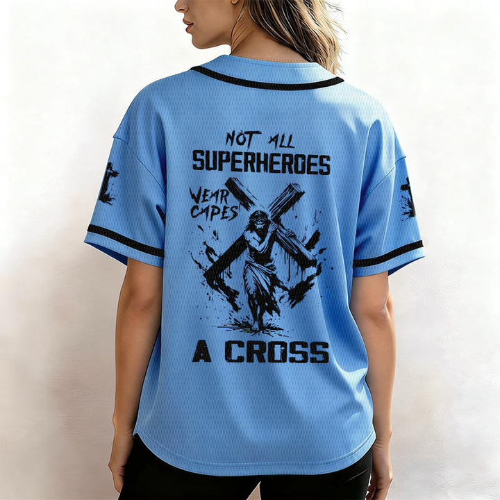 Christianartworkshop Not All Superheroes Wear Capes A Cross Unisex Baseball Jersey - image 33