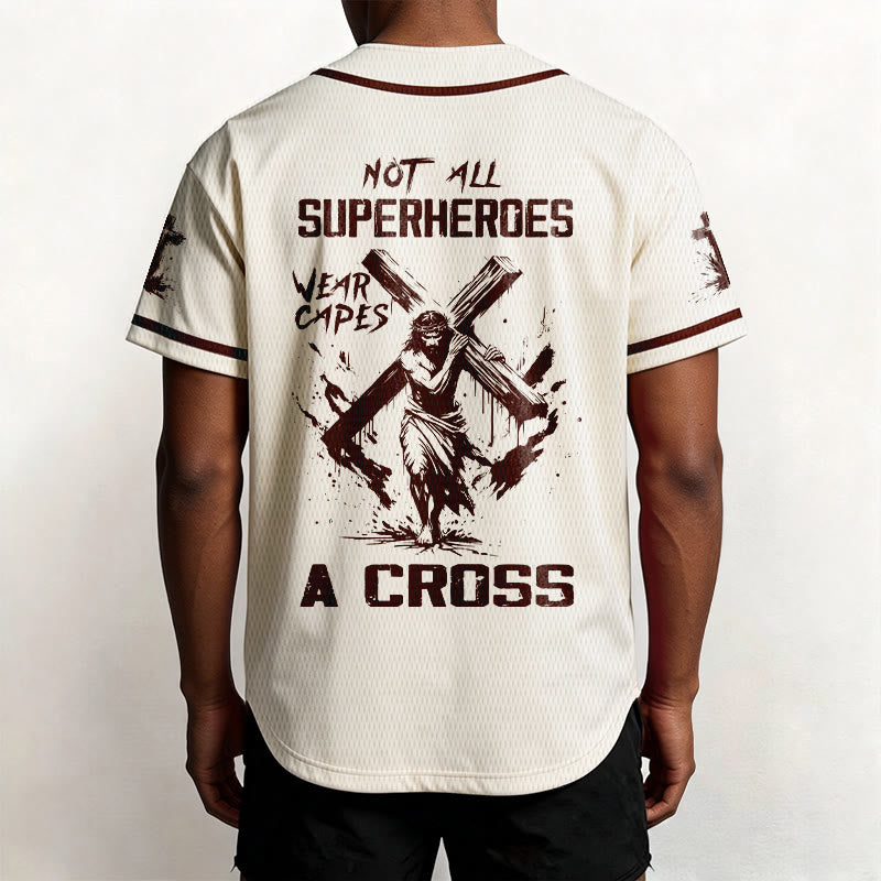 Christianartworkshop Not All Superheroes Wear Capes A Cross Unisex Baseball Jersey - image 53