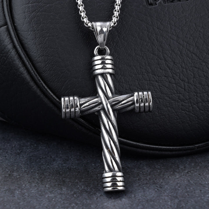 FREE Today: Vintage Twisted Steel Wire Wrap Cross Pendant Necklace: Timeless Emblem of Gentle Heavenly Guardianship - image 3