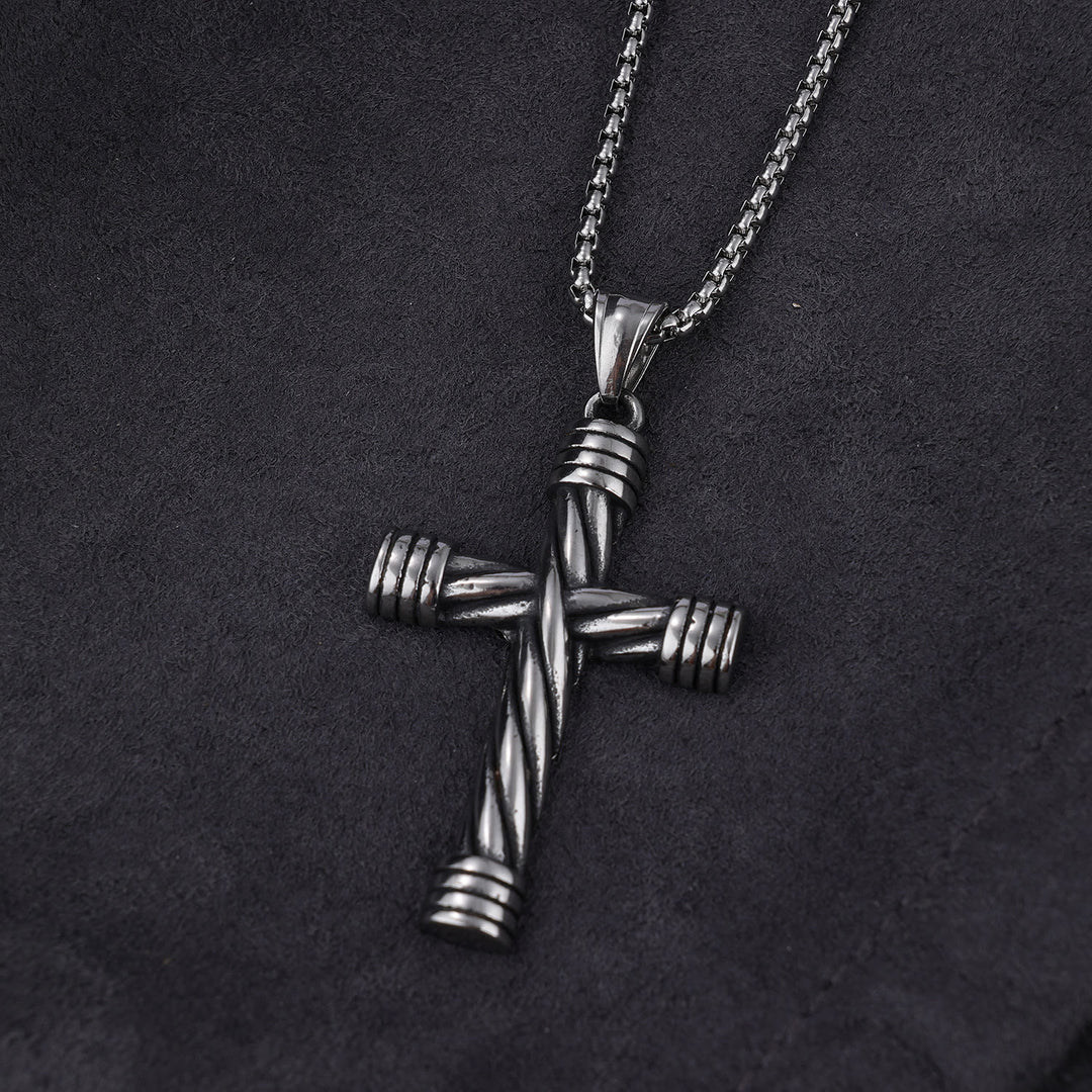 FREE Today: Vintage Twisted Steel Wire Wrap Cross Pendant Necklace: Timeless Emblem of Gentle Heavenly Guardianship - image 2