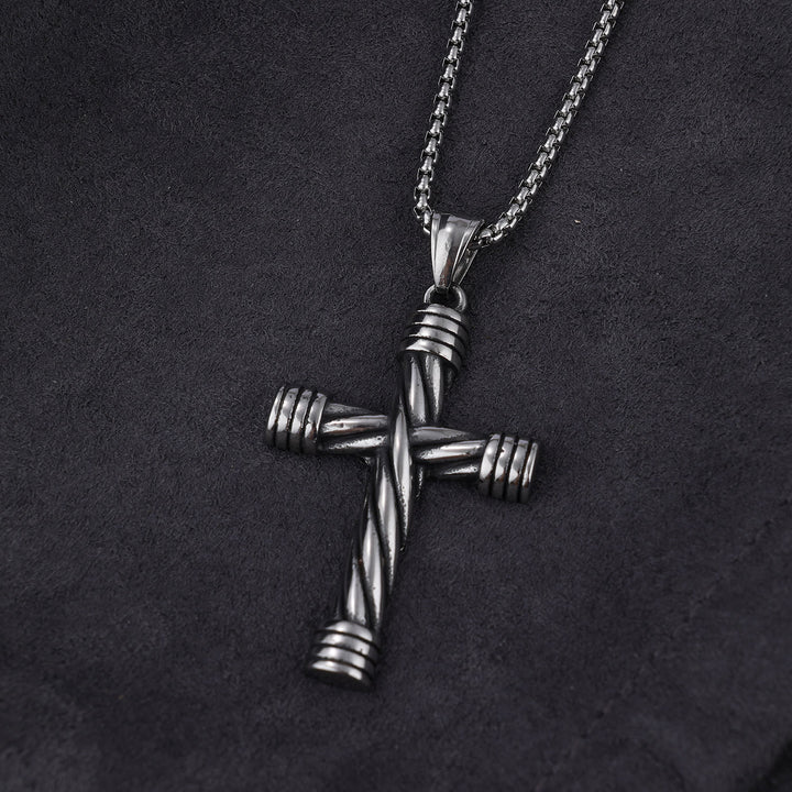 FREE Today: Vintage Twisted Steel Wire Wrap Cross Pendant Necklace: Timeless Emblem of Gentle Heavenly Guardianship - image 2