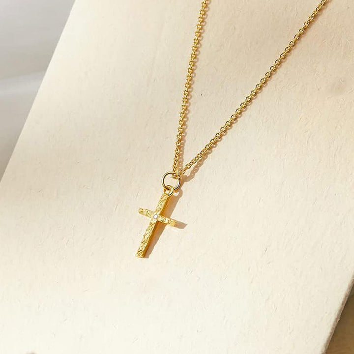 FREE Today: Dainty Stackable Two Tier Rhinestone Cross A To Z Initial Tag Figaro Chain Necklace: Timeless Emblem of Gentle Heavenly Guardianship - Cross - image 29