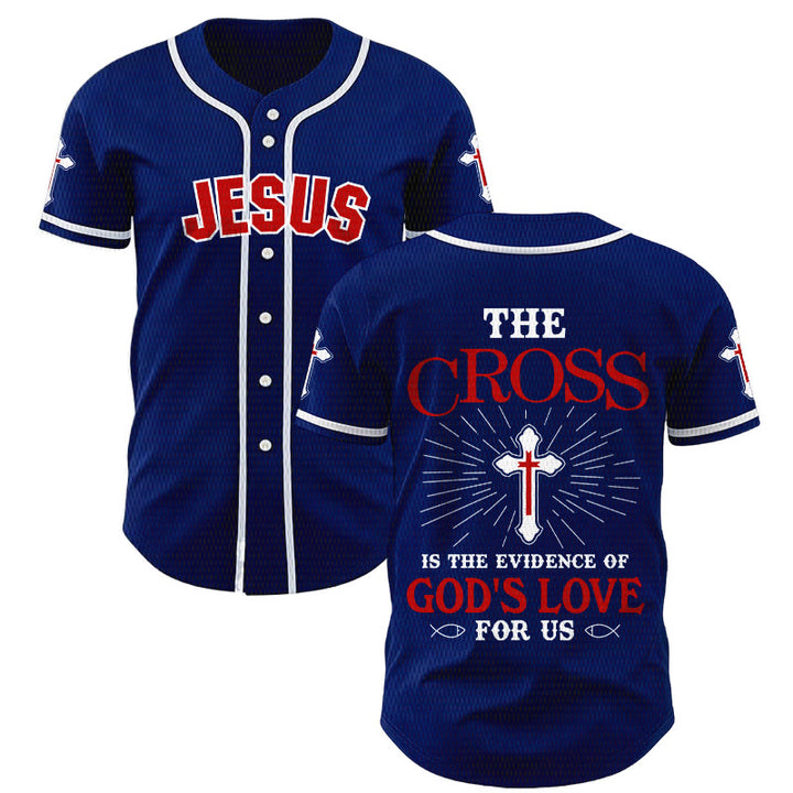 Christianartworkshop The Cross Is The Evidence Of God's Love Unisex Baseball Jersey - Navy Blue - 5XL - image 42