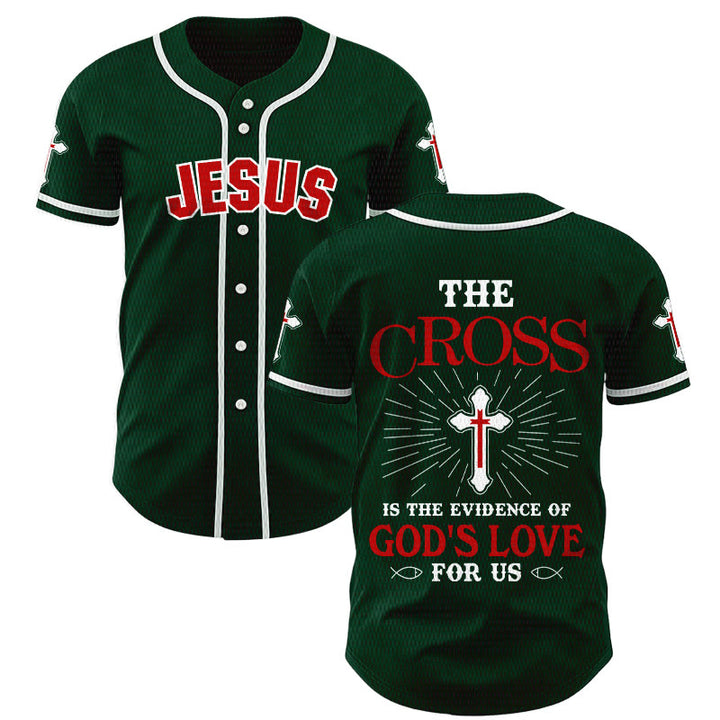 Christianartworkshop The Cross Is The Evidence Of God's Love Unisex Baseball Jersey - Green - 5XL - image 49