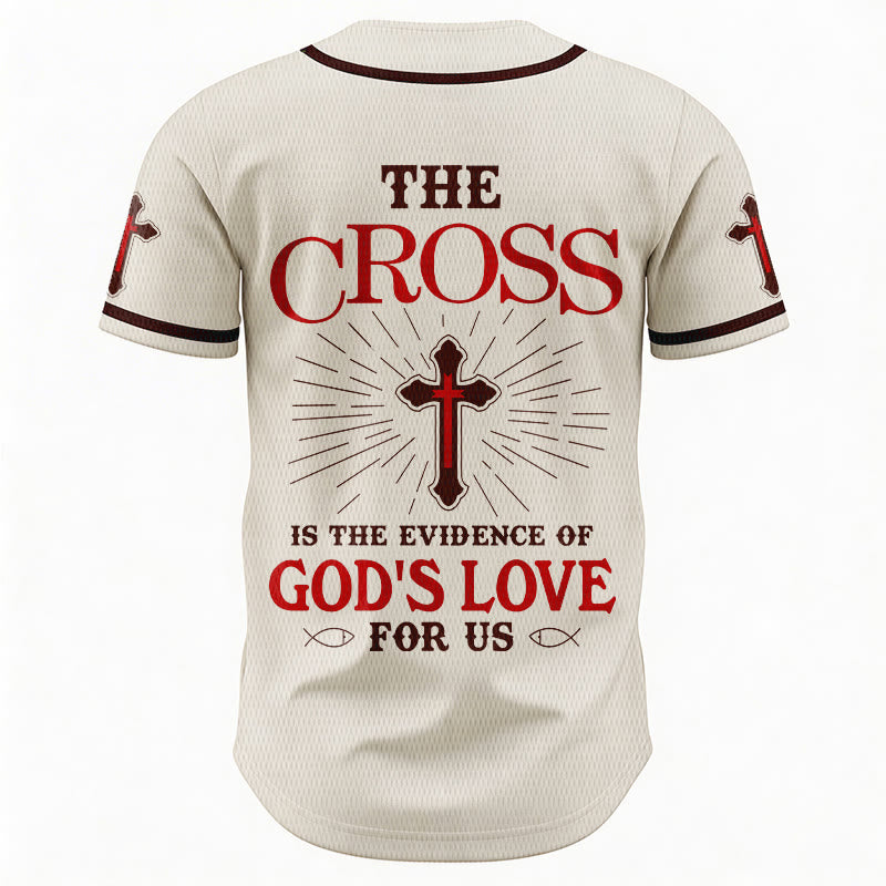Christianartworkshop The Cross Is The Evidence Of God's Love Unisex Baseball Jersey - image 6