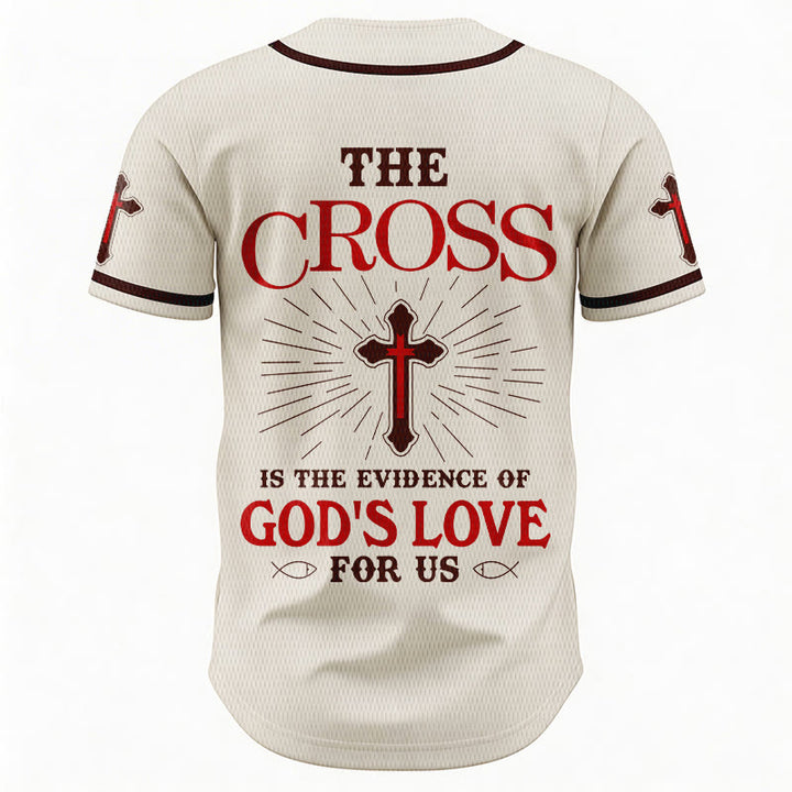 Christianartworkshop The Cross Is The Evidence Of God's Love Unisex Baseball Jersey - image 6