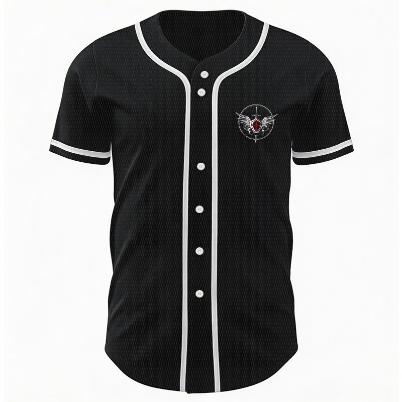 Christianartworkshop St.Michael Archangel Defend Us Unisex Baseball Jersey - image 8