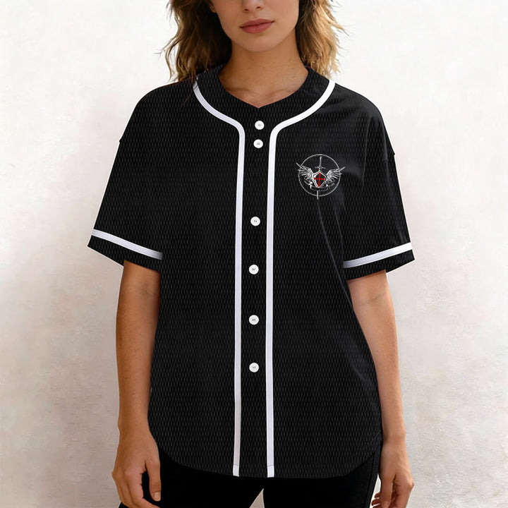 Christianartworkshop St.Michael Archangel Defend Us Unisex Baseball Jersey - image 10