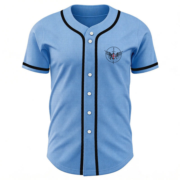 Christianartworkshop St.Michael Archangel Defend Us Unisex Baseball Jersey - image 29