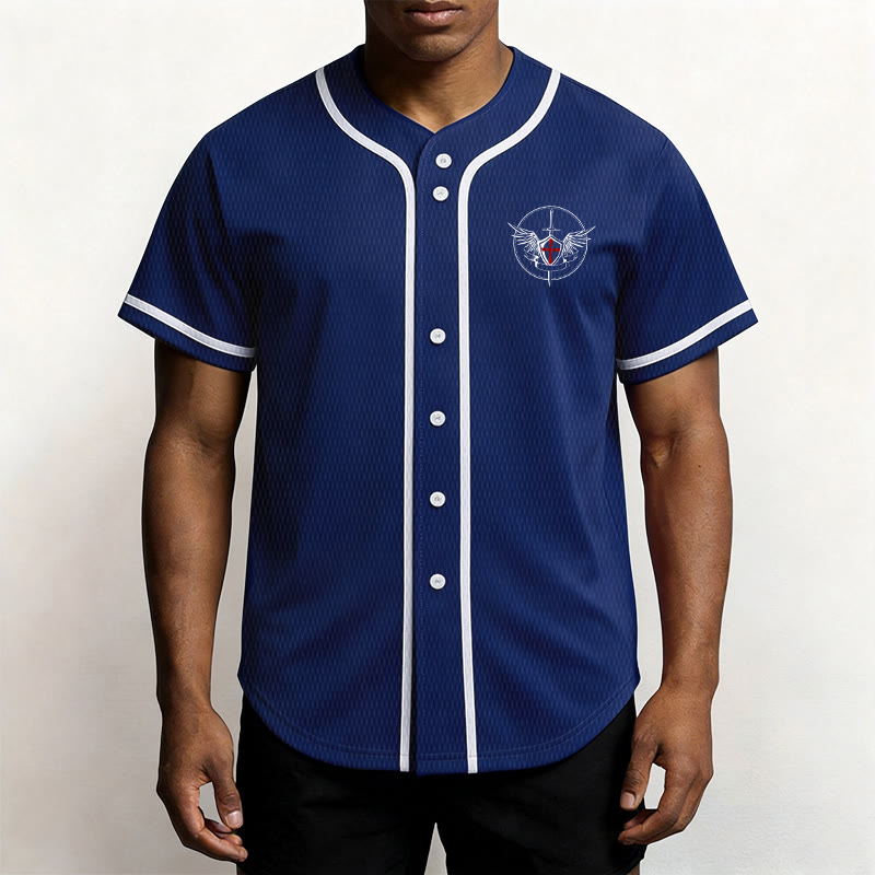 Christianartworkshop St.Michael Archangel Defend Us Unisex Baseball Jersey - image 37