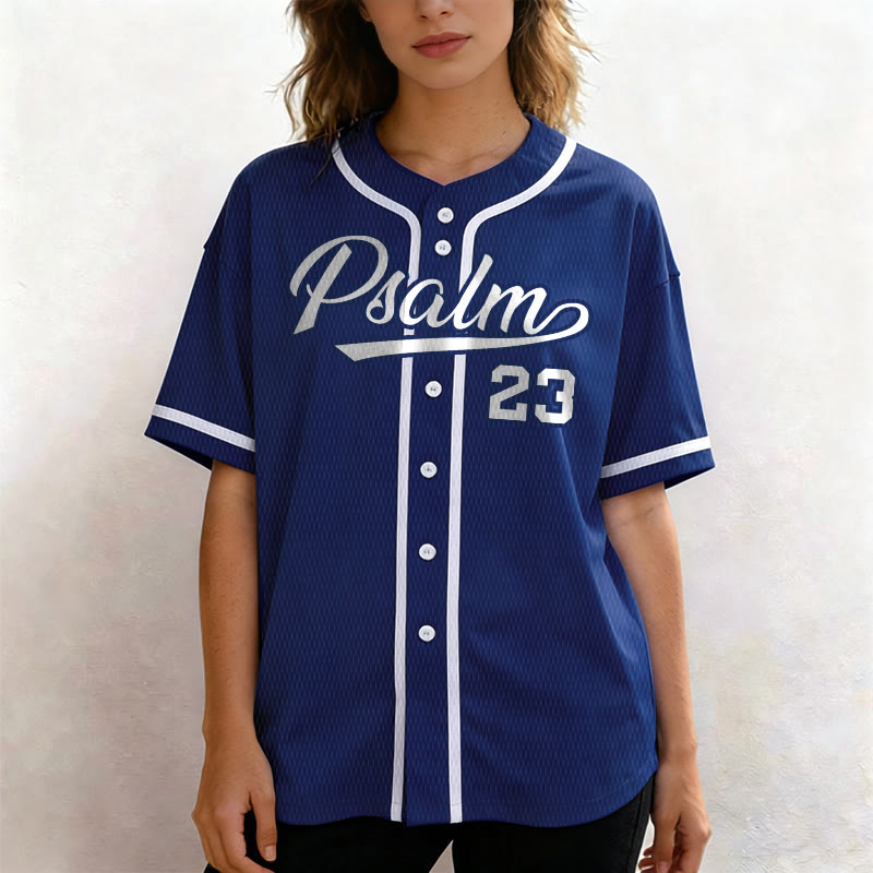 Christianartworkshop Retro Sport Style Psalm 23 Unisex Baseball Jersey - image 3