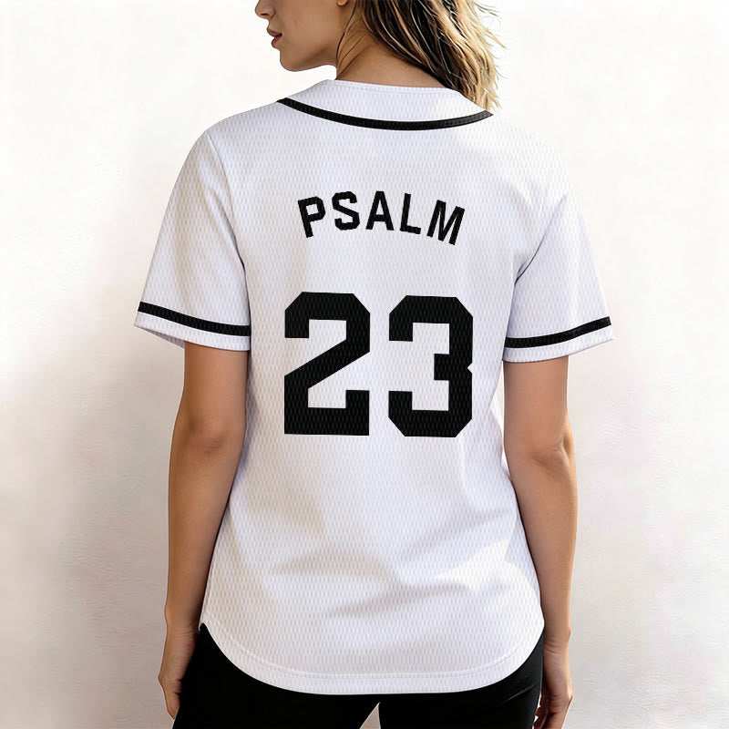 Christianartworkshop Retro Sport Style Psalm 23 Unisex Baseball Jersey - image 13