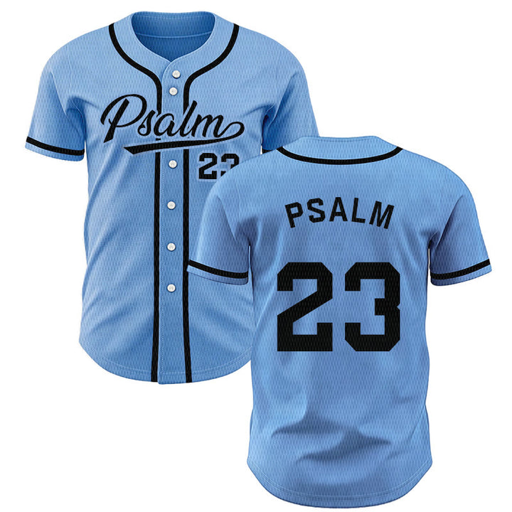 Christianartworkshop Retro Sport Style Psalm 23 Unisex Baseball Jersey - Blue - 5XL - image 35