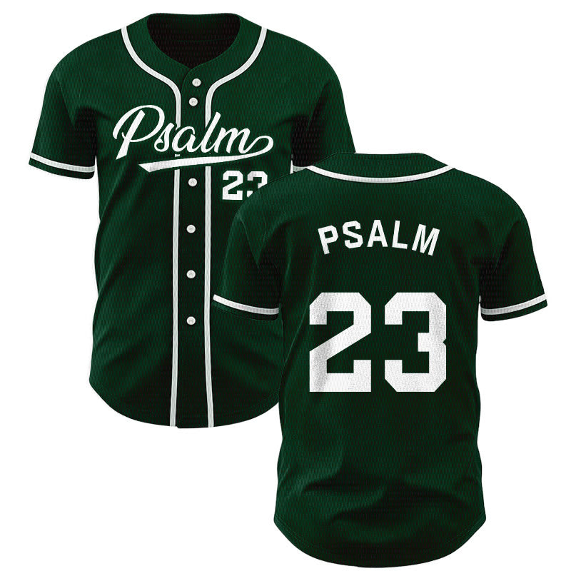 Christianartworkshop Retro Sport Style Psalm 23 Unisex Baseball Jersey - Green - 5XL - image 42