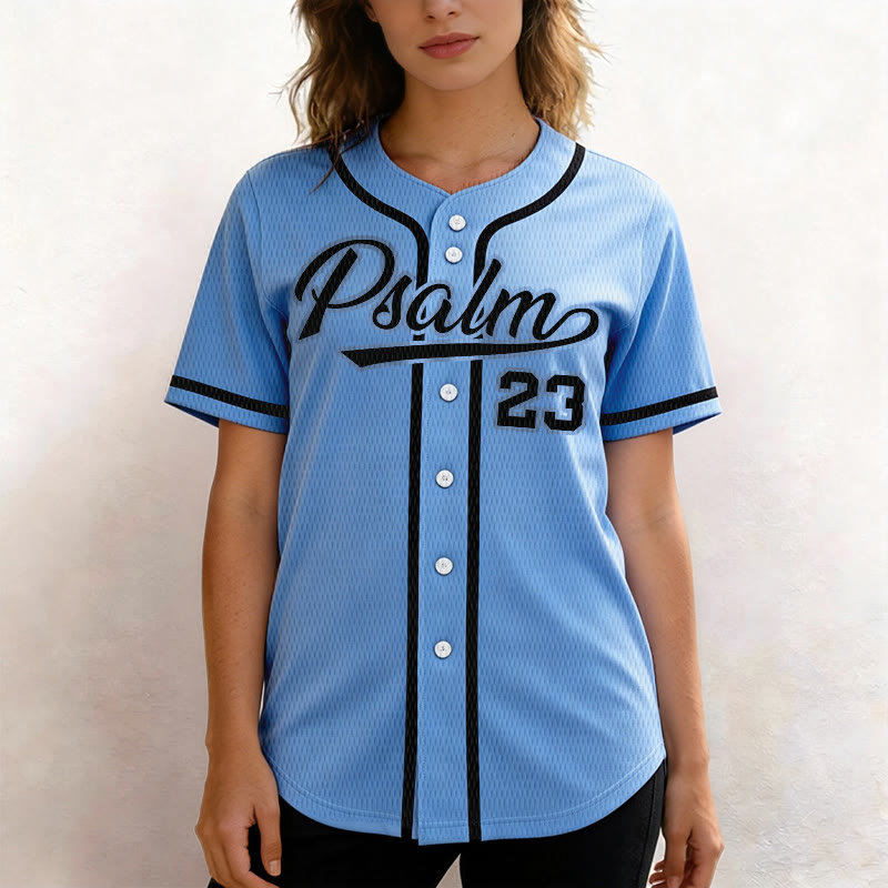 Christianartworkshop Retro Sport Style Psalm 23 Unisex Baseball Jersey - image 38