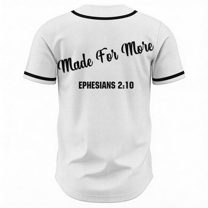 Christianartworkshop Made For More Ephesians 2:10 Unisex Baseball Jersey - image 11