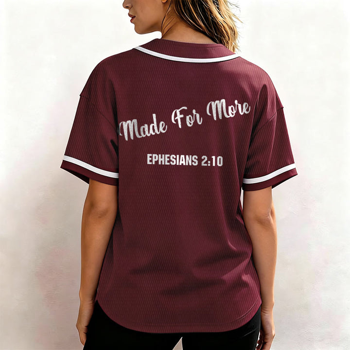 Christianartworkshop Made For More Ephesians 2:10 Unisex Baseball Jersey - image 6
