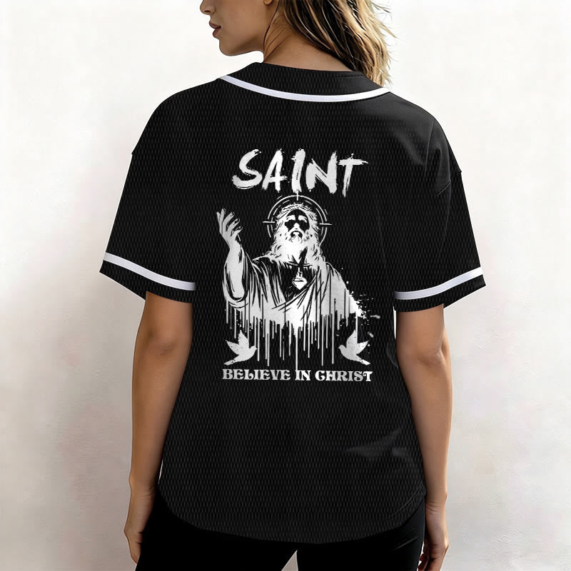 Christianartworkshop Saint Believe In Christ Unisex Baseball Jersey - image 13