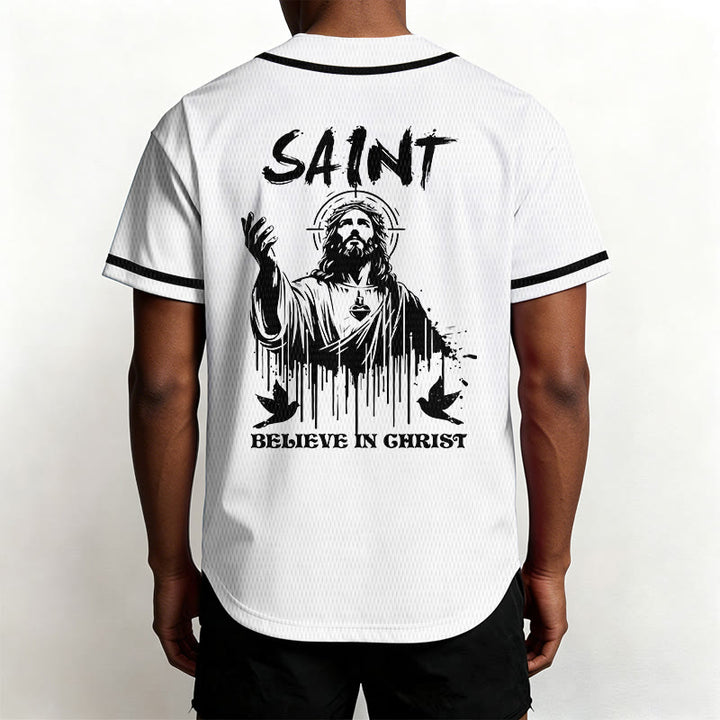 Christianartworkshop Saint Believe In Christ Unisex Baseball Jersey - image 5