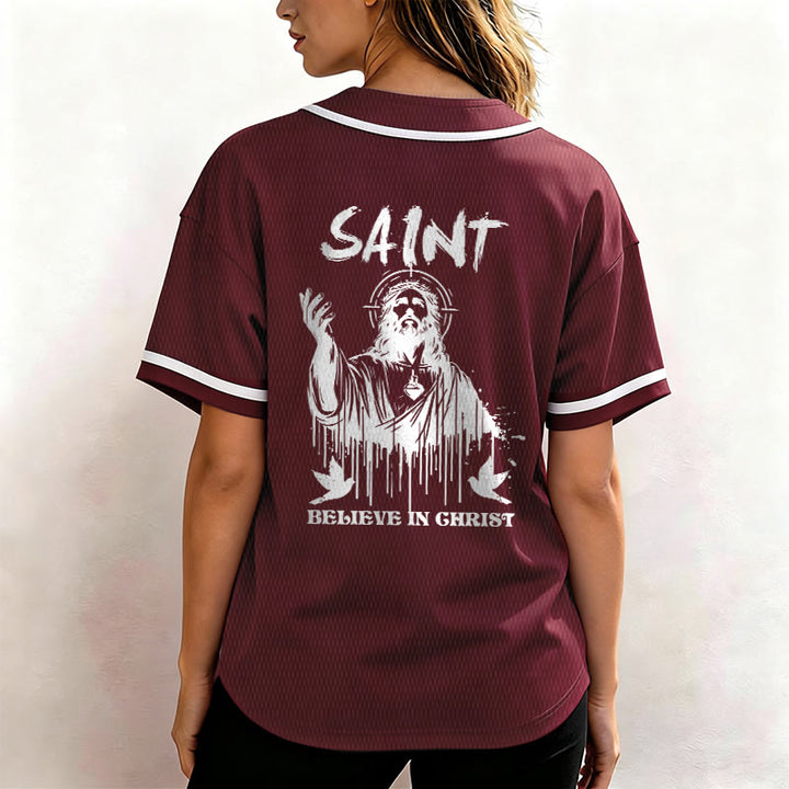Christianartworkshop Saint Believe In Christ Unisex Baseball Jersey - image 27