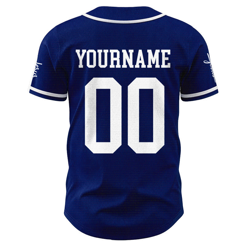 Christianartworkshop Bold Team Jesus Custom Name Number Unisex Custom Baseball Jersey - image 4