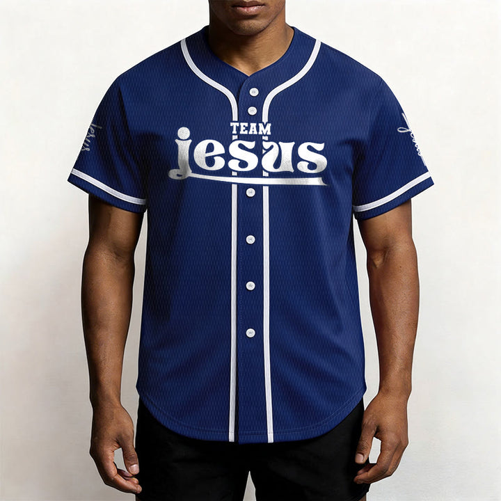 Christianartworkshop Bold Team Jesus Custom Name Number Unisex Custom Baseball Jersey - image 2