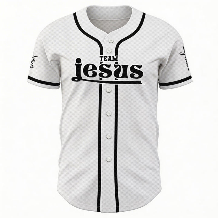 Christianartworkshop Bold Team Jesus Custom Name Number Unisex Custom Baseball Jersey - image 7