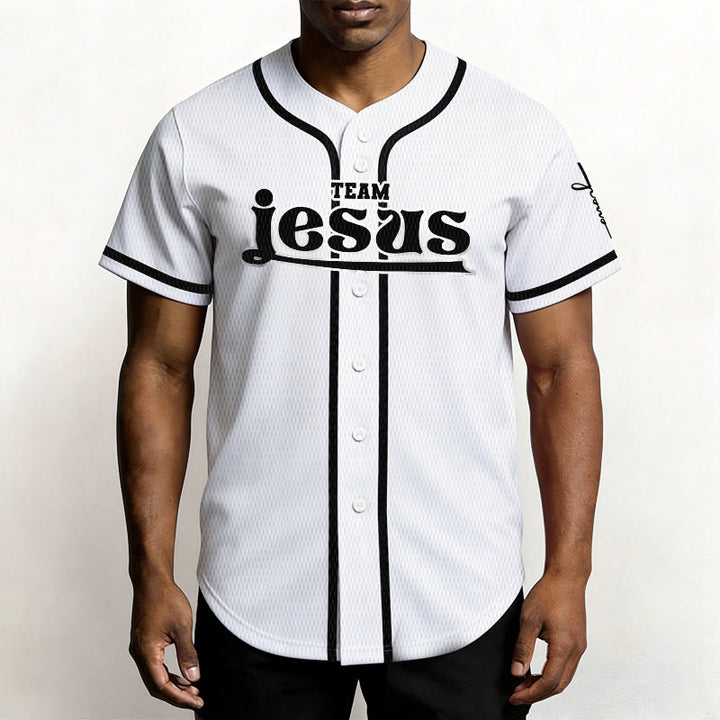 Christianartworkshop Bold Team Jesus Custom Name Number Unisex Custom Baseball Jersey - image 8