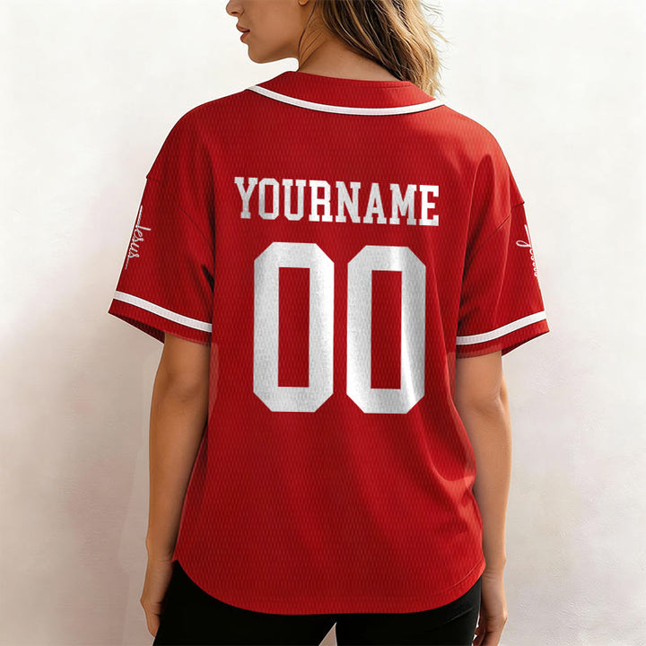 Christianartworkshop Bold Team Jesus Custom Name Number Unisex Custom Baseball Jersey - image 24