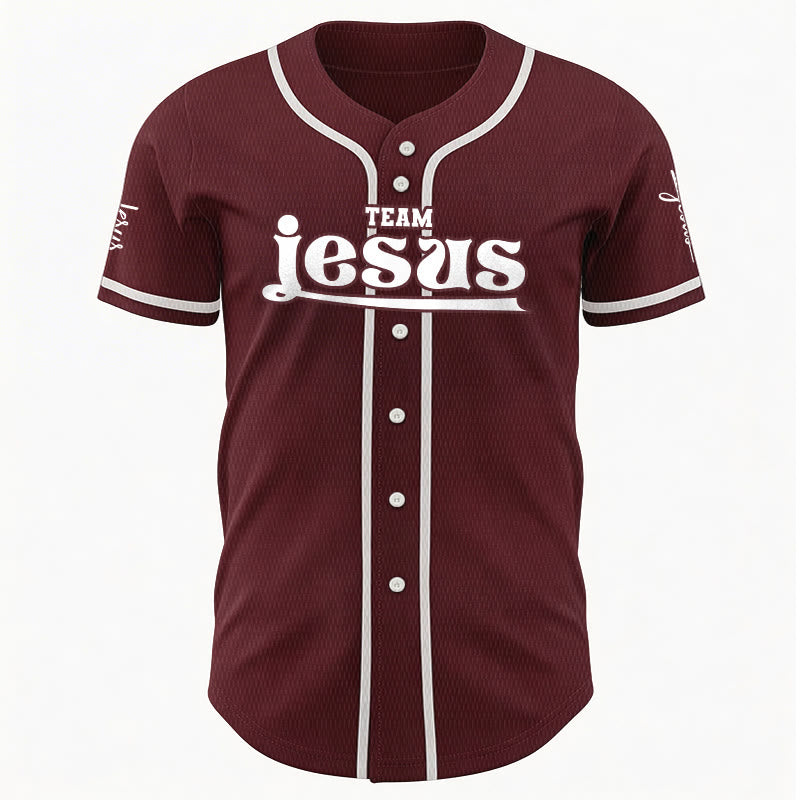 Christianartworkshop Bold Team Jesus Custom Name Number Unisex Custom Baseball Jersey - image 26