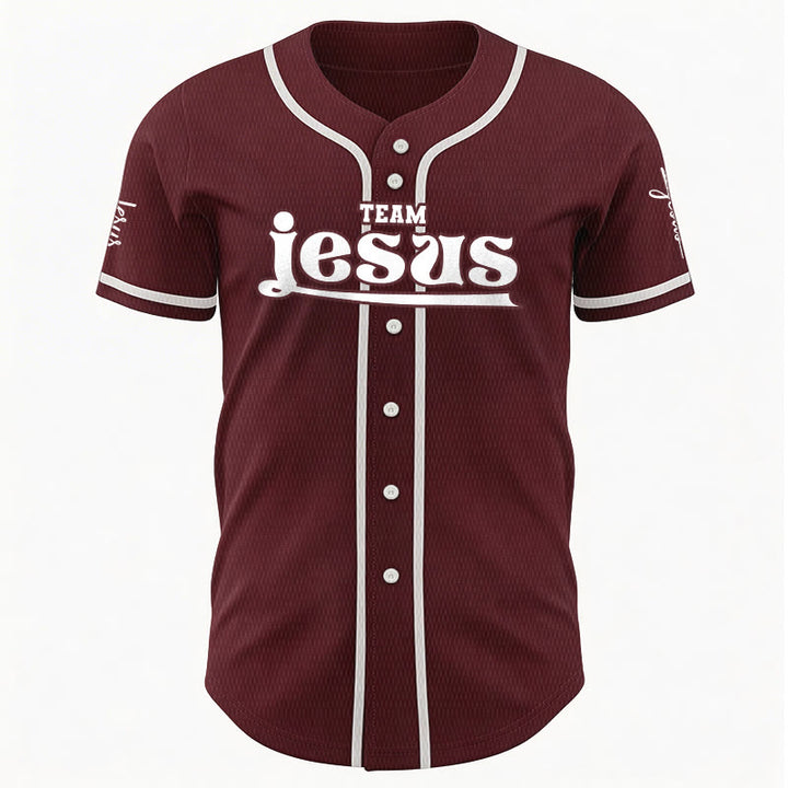 Christianartworkshop Bold Team Jesus Custom Name Number Unisex Custom Baseball Jersey - image 26