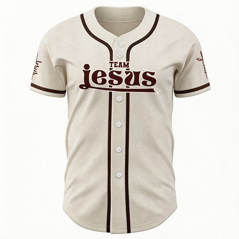 Christianartworkshop Bold Team Jesus Custom Name Number Unisex Custom Baseball Jersey - image 44