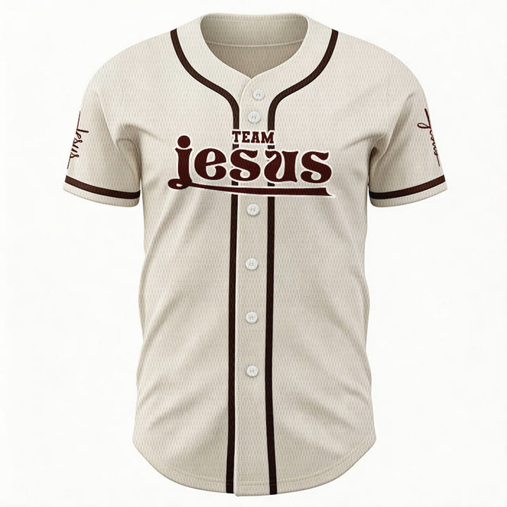 Christianartworkshop Bold Team Jesus Custom Name Number Unisex Custom Baseball Jersey - image 44