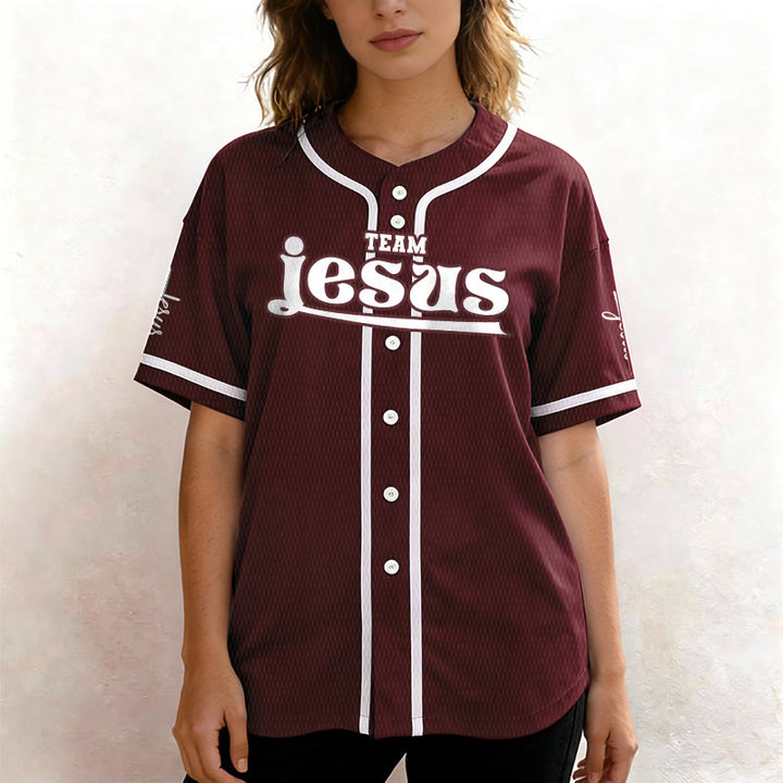 Christianartworkshop Bold Team Jesus Custom Name Number Unisex Custom Baseball Jersey - image 28