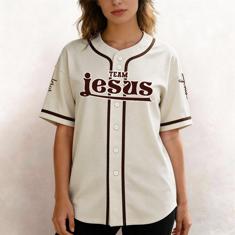 Christianartworkshop Bold Team Jesus Custom Name Number Unisex Custom Baseball Jersey - image 46