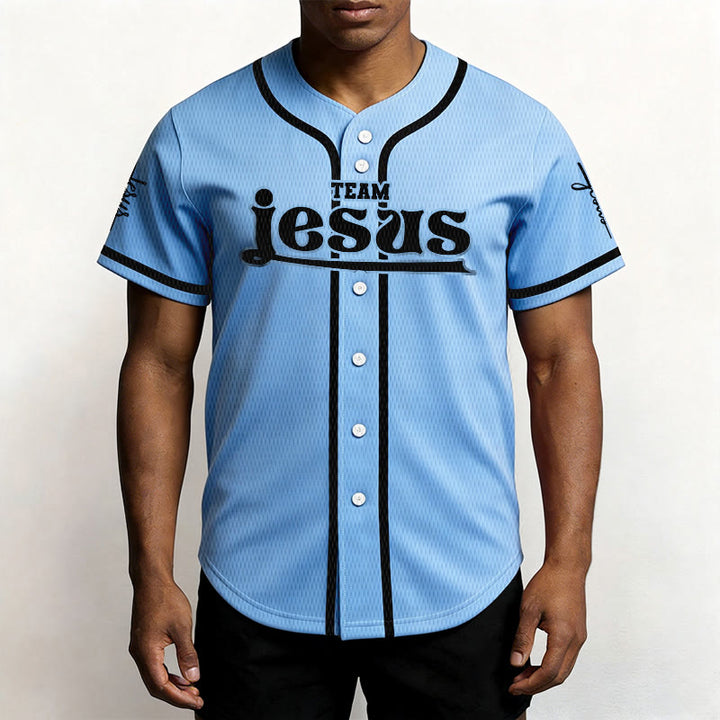 Christianartworkshop Bold Team Jesus Custom Name Number Unisex Custom Baseball Jersey - image 33