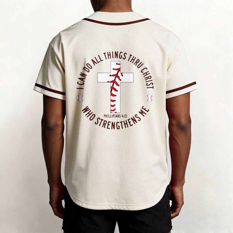 Christianartworkshop Philippians 4:13 I Can Do All Things Unisex Baseball Jersey - image 5