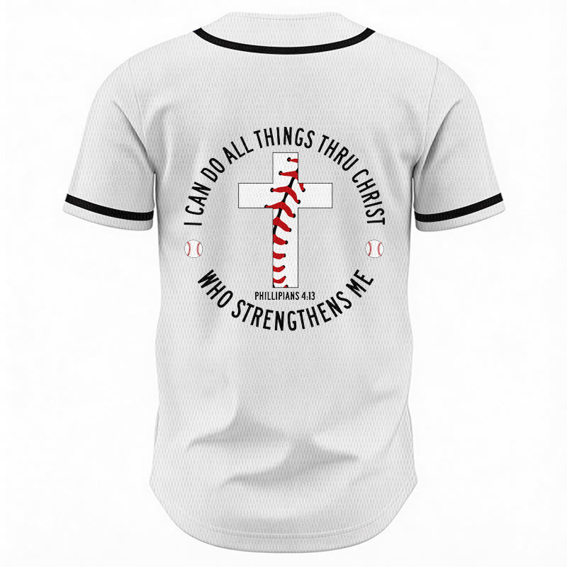 Christianartworkshop Philippians 4:13 I Can Do All Things Unisex Baseball Jersey - image 11
