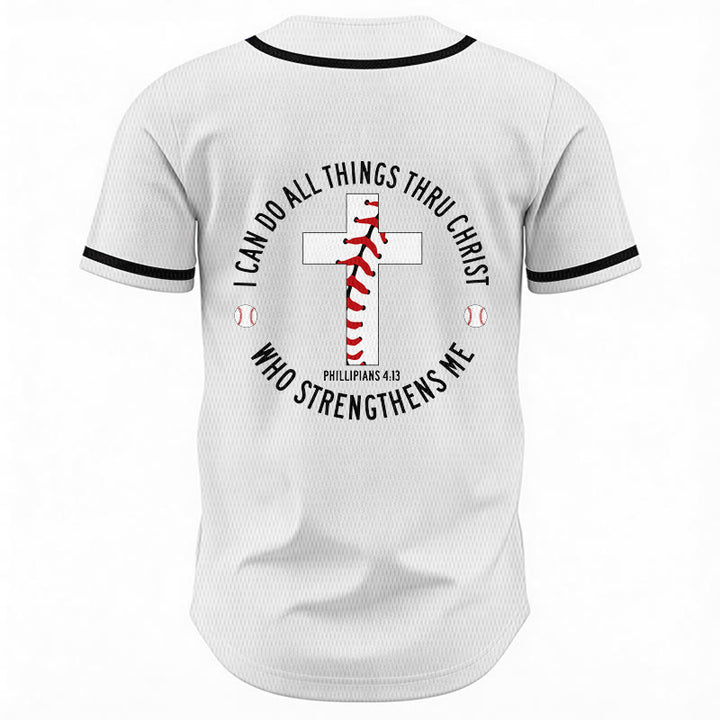 Christianartworkshop Philippians 4:13 I Can Do All Things Unisex Baseball Jersey - image 11