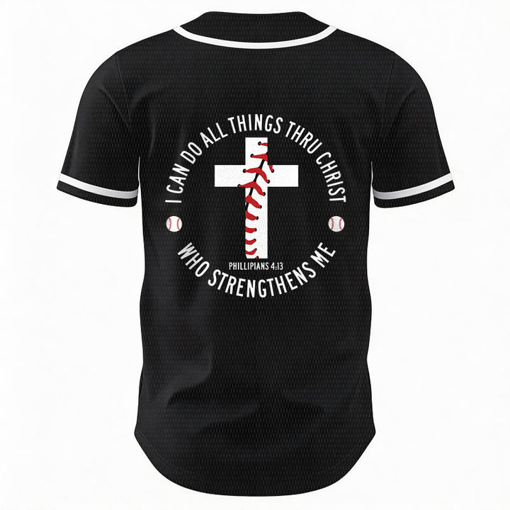 Christianartworkshop Philippians 4:13 I Can Do All Things Unisex Baseball Jersey - image 18