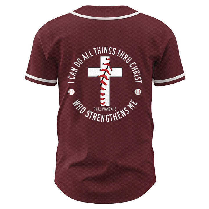 Christianartworkshop Philippians 4:13 I Can Do All Things Unisex Baseball Jersey - image 32
