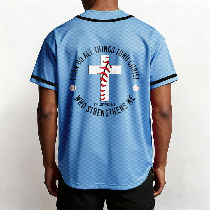 Christianartworkshop Philippians 4:13 I Can Do All Things Unisex Baseball Jersey - image 40