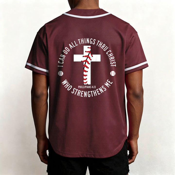 Christianartworkshop Philippians 4:13 I Can Do All Things Unisex Baseball Jersey - image 33