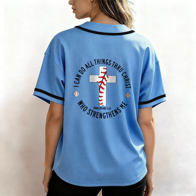 Christianartworkshop Philippians 4:13 I Can Do All Things Unisex Baseball Jersey - image 41