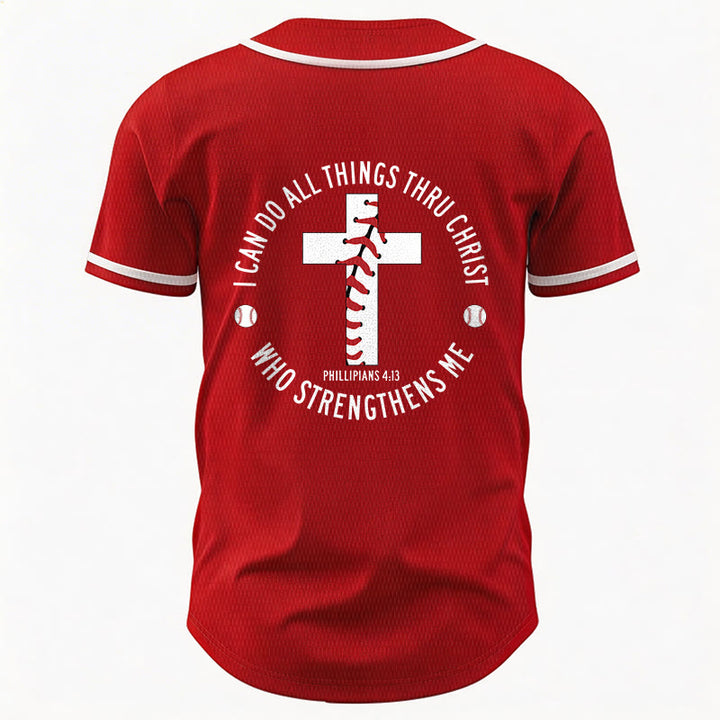 Christianartworkshop Philippians 4:13 I Can Do All Things Unisex Baseball Jersey - image 25